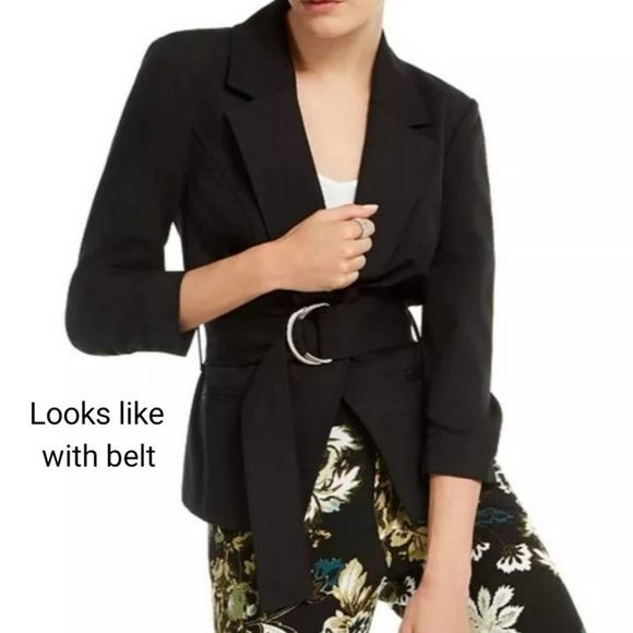 INC One Button Blazer Jacket Black Large - Picture 7 of 9